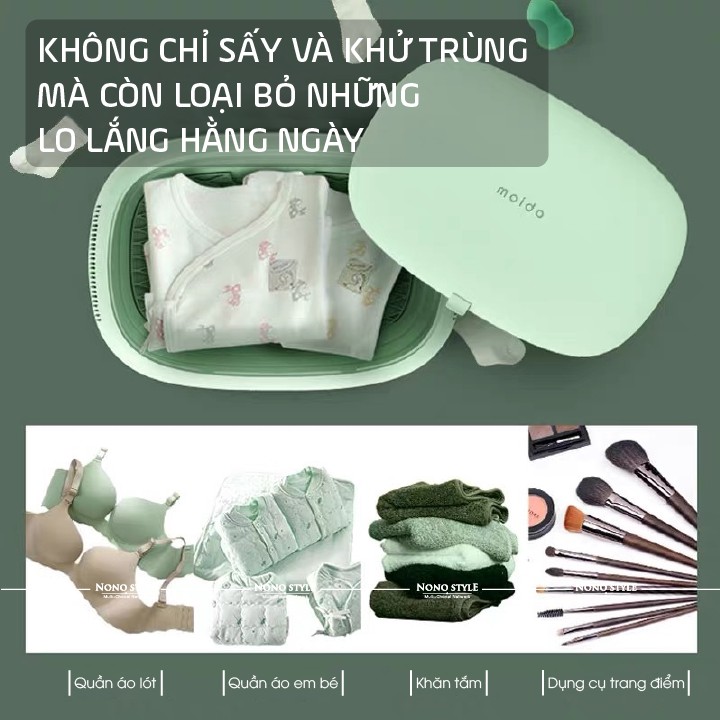 Máy sấy khô quần áo mini - Gấp gọn tiện lợi, tiệt trùng bằng tia UV - Loại bỏ các vi sinh vật gây hại - BH 12 THÁNG