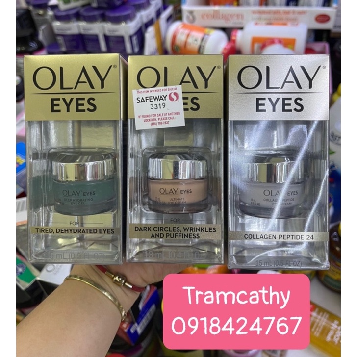 [Hàng Mỹ] Kem dưỡng mắt Olay Eyes (Deep Hydrating / Ultimate / colagen dạng hủ mini