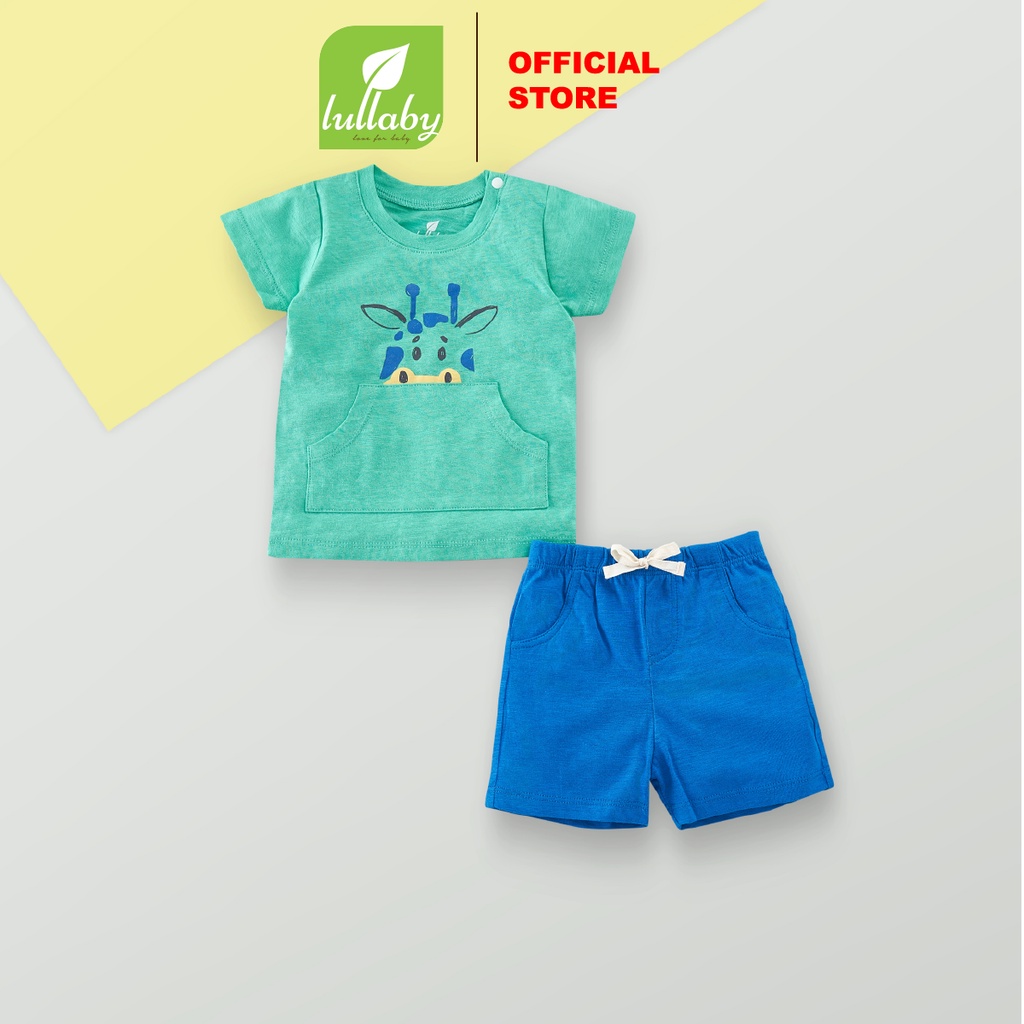 LULLABY Bộ cộc tay BT túi Kangaroo NH655P