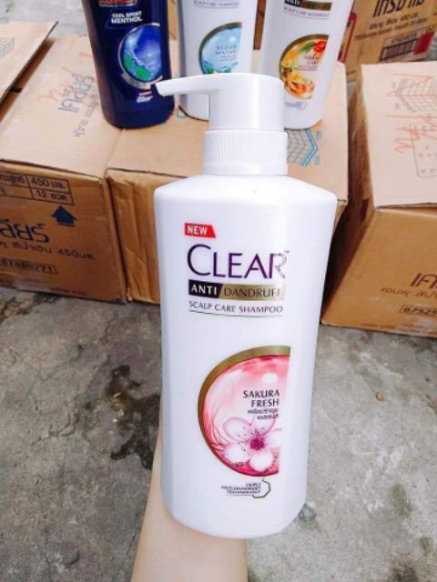 Dầu gội đầu Clear Thái Lan, Dầu gội clear men, bạc hà, anh đào, thảo dược.