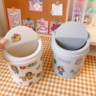 Thùng rác mini để bàn - nắp lật