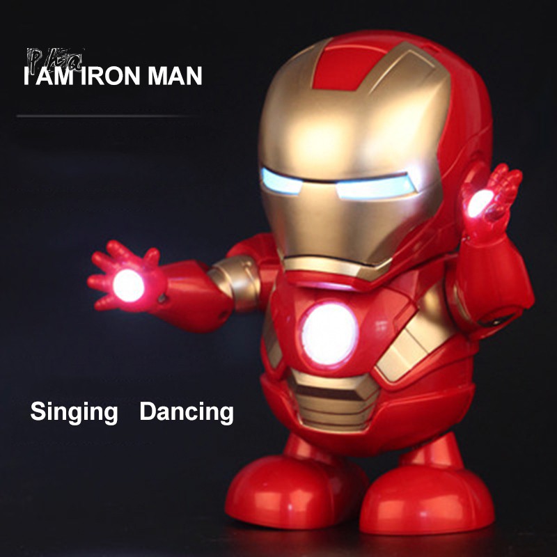 AVENGER Mô Hình Nhân Vật Iron Man Nhảy Múa Có Đèn Led Và Nhạc