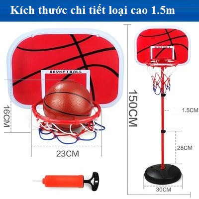 Đồ chơi bóng rổ cho bé từ 1-7 tuổi cao 150cm BR01