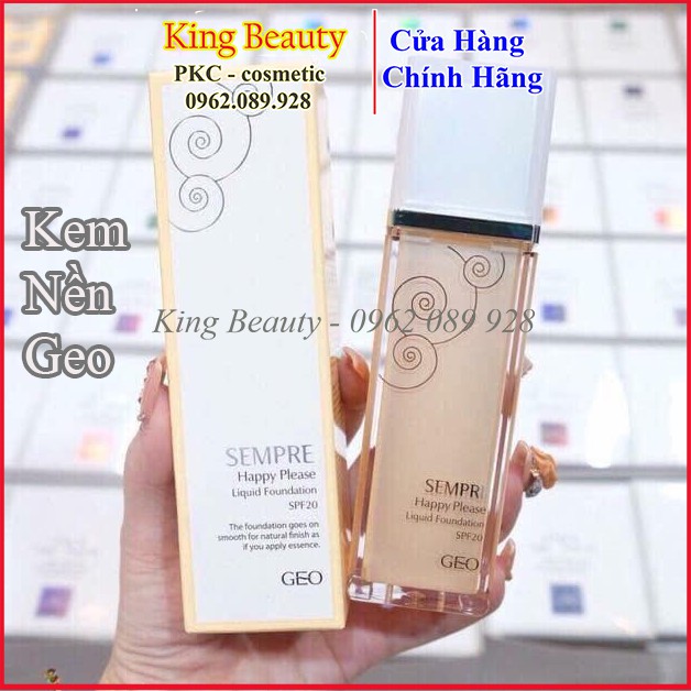 Kem nền trang điểm Geo Sempre Happy &amp; Please Liquid Foundation 40ml - bb cream siêu mịn