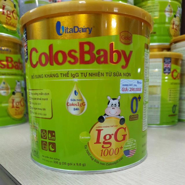 Sữa bột ColosBaby Gold 0+ Dạng Gói Tiện Lợi Lon 336 g (35 gói x 9.6 g) Date mới nhất 2023