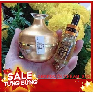 Combo kem face nhân sâm + serum vitamin c n'collagen - giảm mụn, mờ nám, tàn nhang