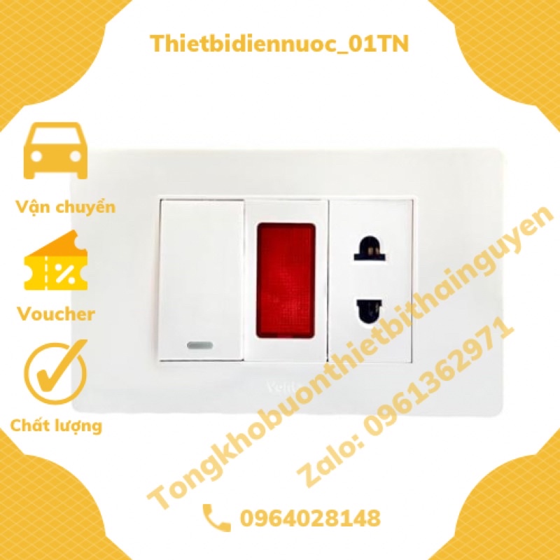 Mặt thiết bị điện 3 lỗ Vonta - 3 lỗ tuỳ chỉnh các hạt theo ý