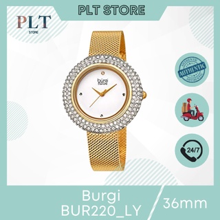 Đồng hồ nữ Burgi BUR220 mâm xôi , dây kim loại Full Box