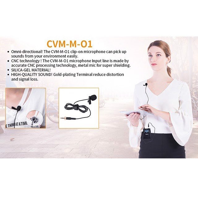 [Mã ELHACE giảm 4% đơn 300K] Micro Gài Áo Cho Transmitter Comica Lavalier CVM-M-01 - Hàng Chính Hãng