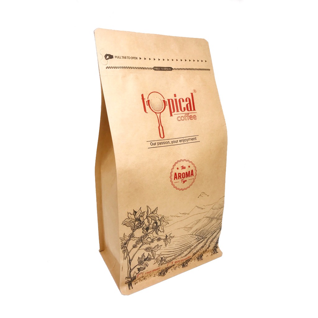 Cà Phê Hạt Nguyên Chất Rang Mộc Aroma 500g