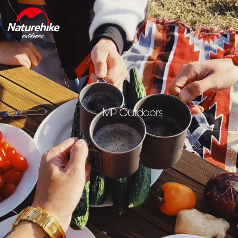 CỐC BÁT TITANIUM SIÊU NHẸ NẤU ĂN UỐNG NƯỚC PHƯỢT DU LỊCH DÃ NGOẠI CẮM TRẠI CAMPING NATUREHIKE NH20CJ005 NH20CJ004