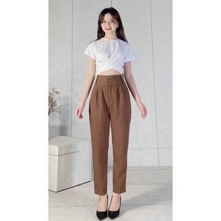 Quần baggy 3 khuy cạp bản to siêu Hot cho nữ