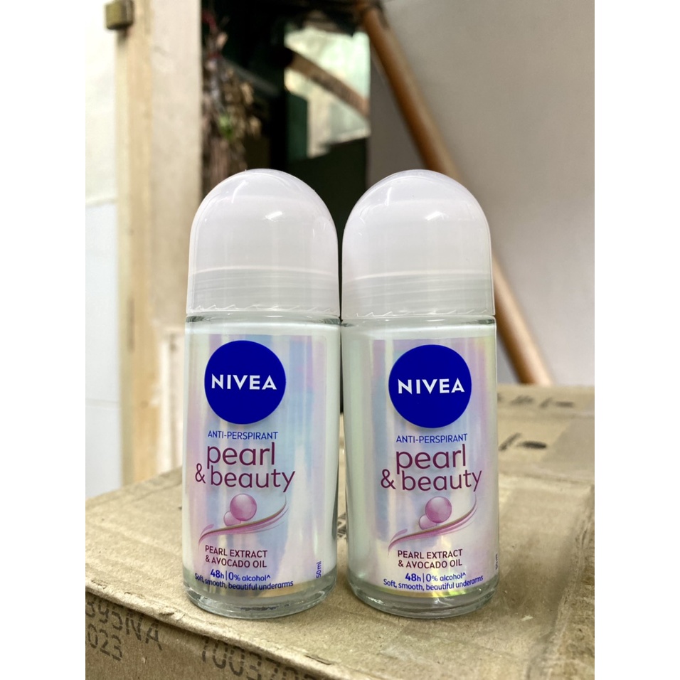 Lăn khử mùi NIVEA pearl & beauty khử mùi ngừa thâm 50ml hàng Thái