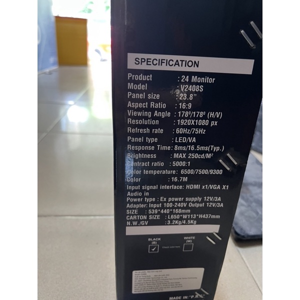Màn hình vsp V2408s 75hz mới bảo hành 24 tháng
