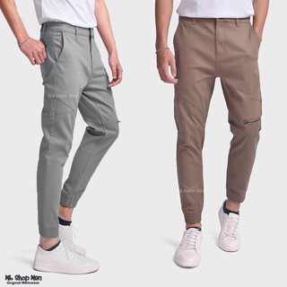 Quần jogger jean xanh mẫu quần jean nam co giãn phối khóa gối cao cấp