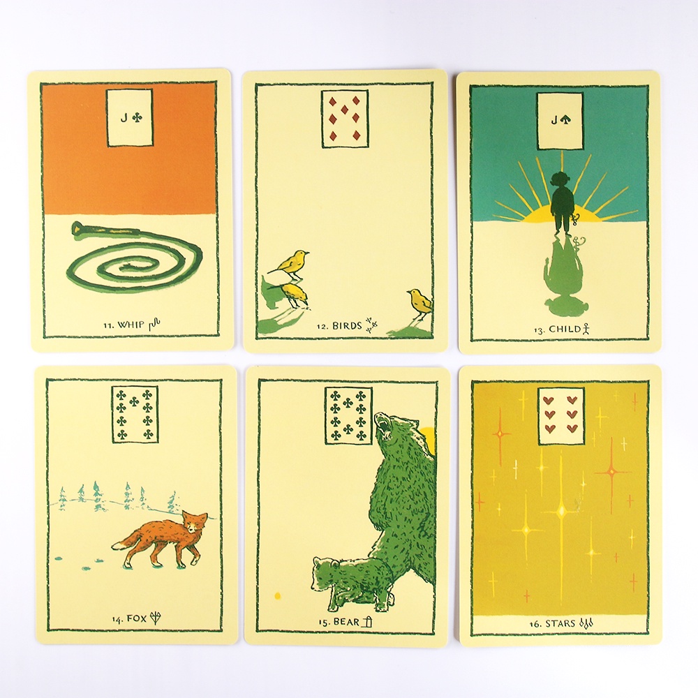 Green Glyphs Lenormand Tarot Bộ Thẻ Bài Tarot Màu Xanh Lá Độc Đáo