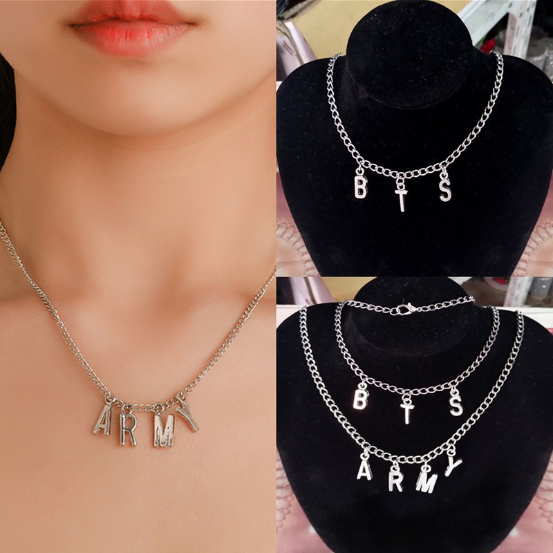 Vòng cổ nhóm Bangtan Boys Kpop phối mặt BTS ARMY phong cách unisex quyến rũ