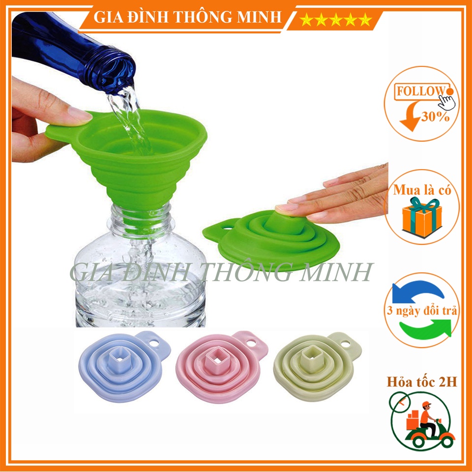 (𝗚𝗶𝗮́ 𝗦𝗶̉) Phễu chiết gia vị đa năng tiện dụng gấp gọn silicon