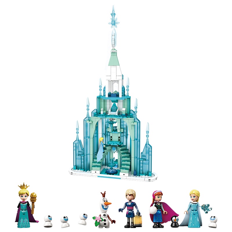 Bộ 786 Khối Lắp Ráp Lâu Đài Anna Elsa Cho Bé