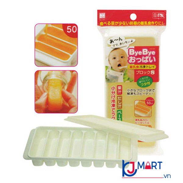 Khay trữ đồ ăn dặm 8,12, 48 ngăn có nắp inomata Made in Japan