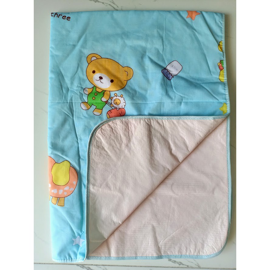 Tấm lót lớn 3 lớp cho bé sơ sinh 78x108cm / Chiếu lót cao su chống thấm cho bé