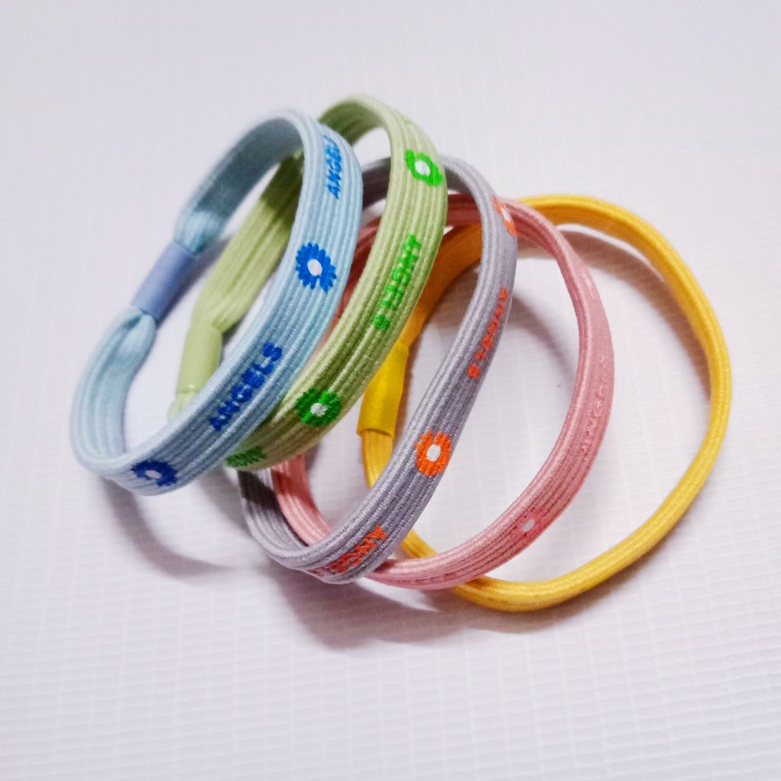 Combo 2 dây cột tóc bản rộng hình hoa cúc nhiều màu - namimi