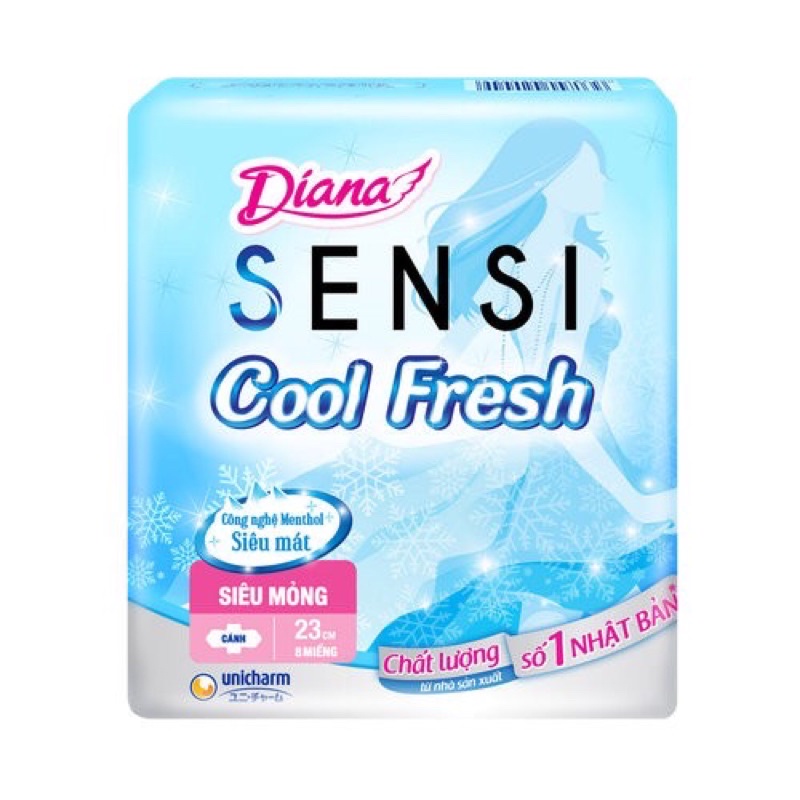 bộ 6 gói Sensi Coolfresh mỏng cánh, Băng vệ sinh Cool fresh/ Sensi/ Sofy Nhật Ngày đêm và hàng ngày