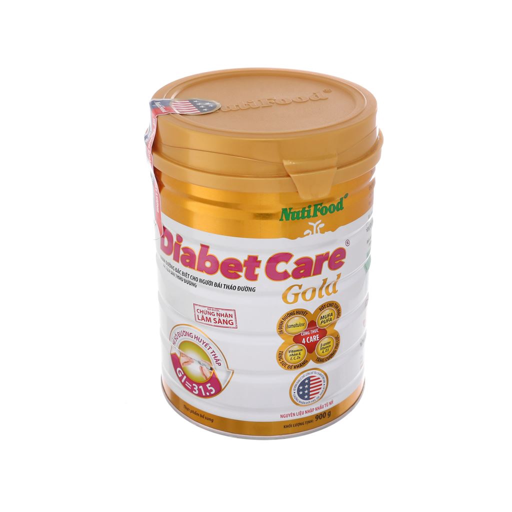 Sữa bột NutiFood Diabet Care Gold lon 900g (cho người bệnh tiểu đường)