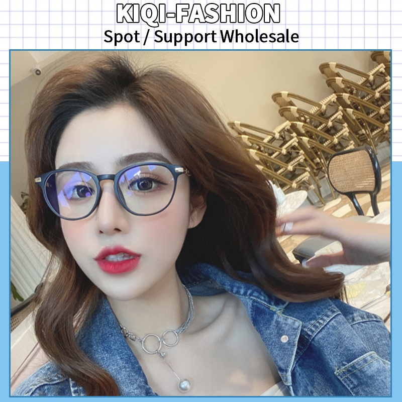 (KIQI-FASHION) COD Kính Chống Ánh Sáng Xanh Chống Mệt Mỏi Gọng Tròn Cổ Điển Thời Trang Cho Nam Và Nữ