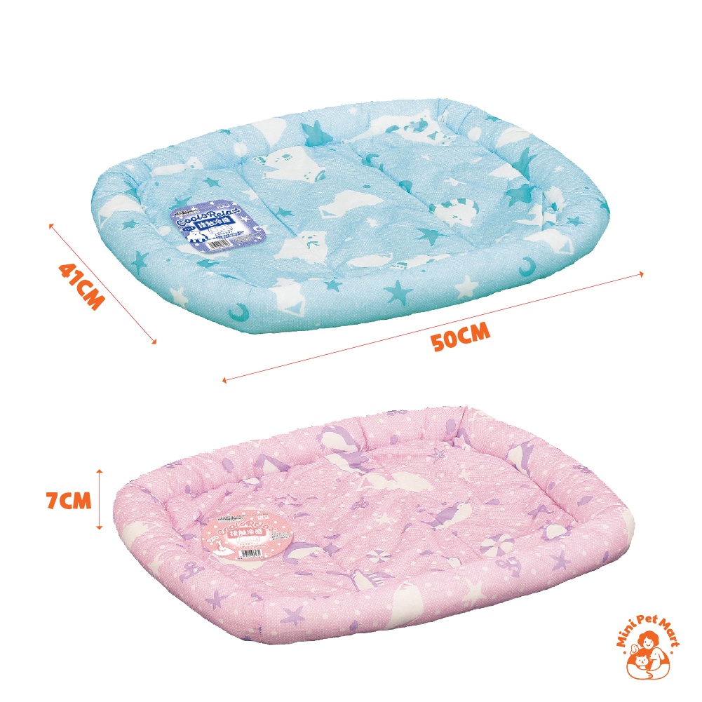 Nệm giường bằng vải lạnh cho chó mèo DOGGYMAN - hoạ tiết chim cánh cụt và gấu bắc cực siêu cấp đáng yêu