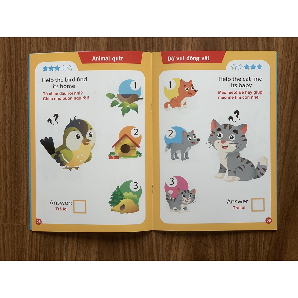 Sách - Song Ngữ Anh - Việt: Animal Quiz! - Đố Vui Động Vật (IQ-EQ-CQ) - Lẻ cuốn