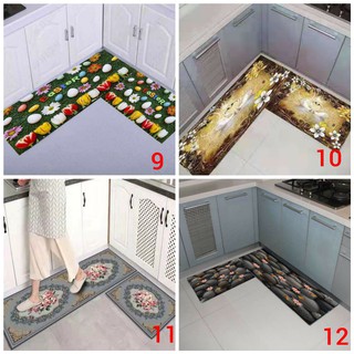Bộ thảm bếp 3D  2 tấm. Mẫu mới nhất 2020