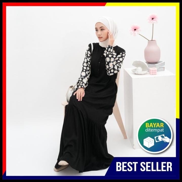 Đầm Hoa Hướng Dương Shabrina Chất Liệu Cotton Cao Cấp