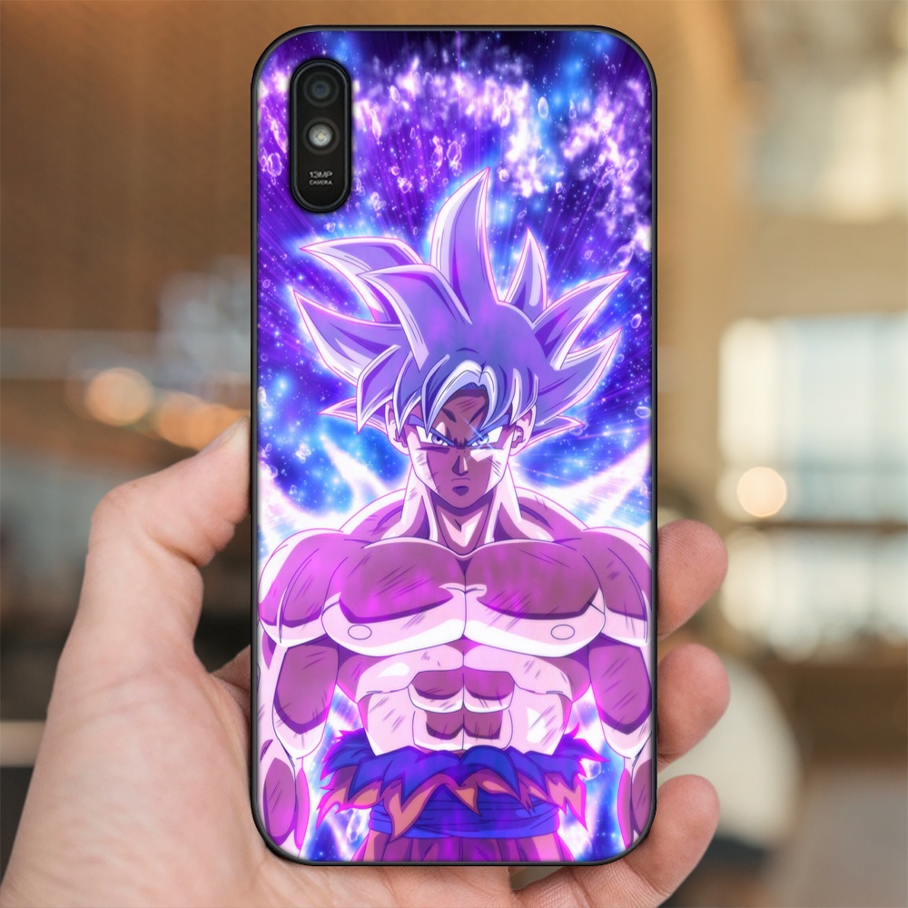 Ốp lưng Xiaomi Redmi 9A viền đen in hình Goku Dragon Ball