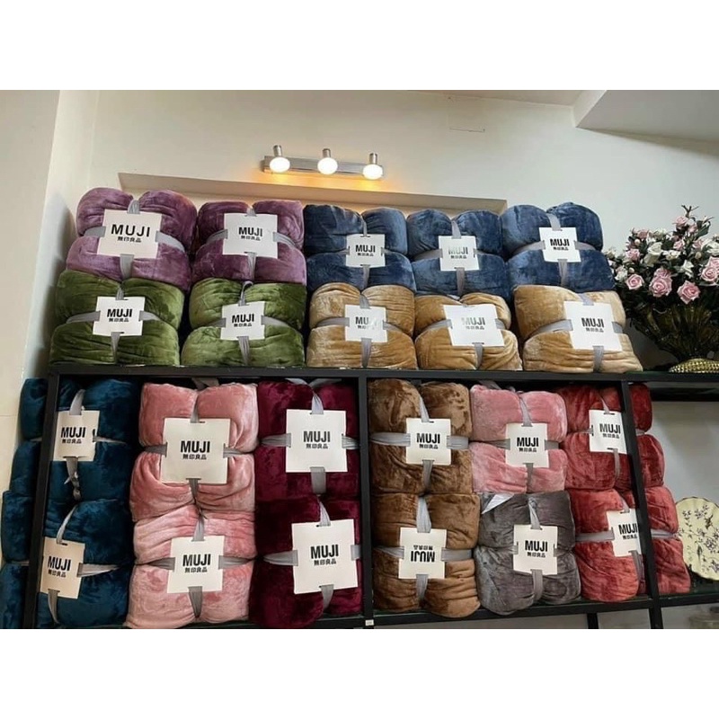 Chăn Lông Thỏ Muji Hàng Chính Hãng