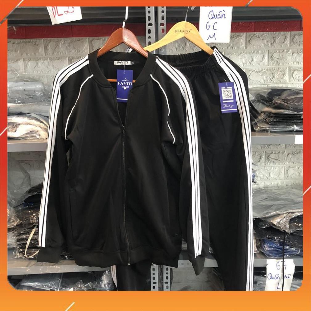 [Freeship] Đồ Bộ Quần Áo Thể Thao Nam Chất Thun Nỉ Kẻ Sọc Có Khóa Kéo Loại Dày Đẹp Mẫu Mới 2020 | BigBuy360 - bigbuy360.vn