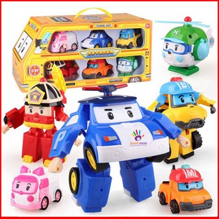 [Mã TOYFSSMAY giảm 10K đơn 50K] [HÀNG LOẠI 1] Bộ 6 Xe Robocar Poli biến hình