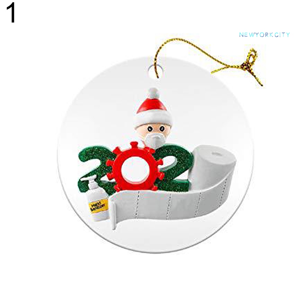 Phụ Kiện Treo Trang Trí Giáng Sinh Hình Ông Già Noel Và Số Bằng Gỗ