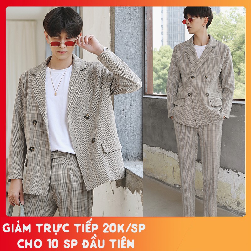 (Có sẵn) Áo Blazer và quần phong cách Hàn Quốc