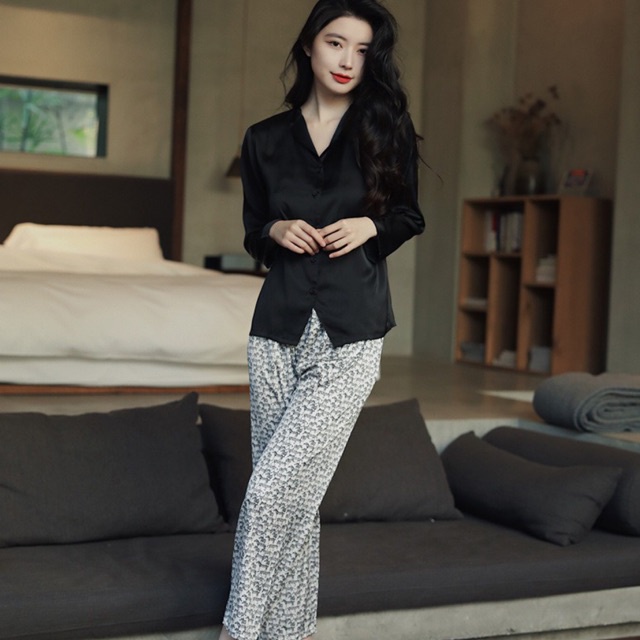 🌱Bộ Đồ Mặc Nhà ☘️Đồ Ngủ Pijama Lụa Cao Cấp Siêu Mát Mềm Mịn - ELSA