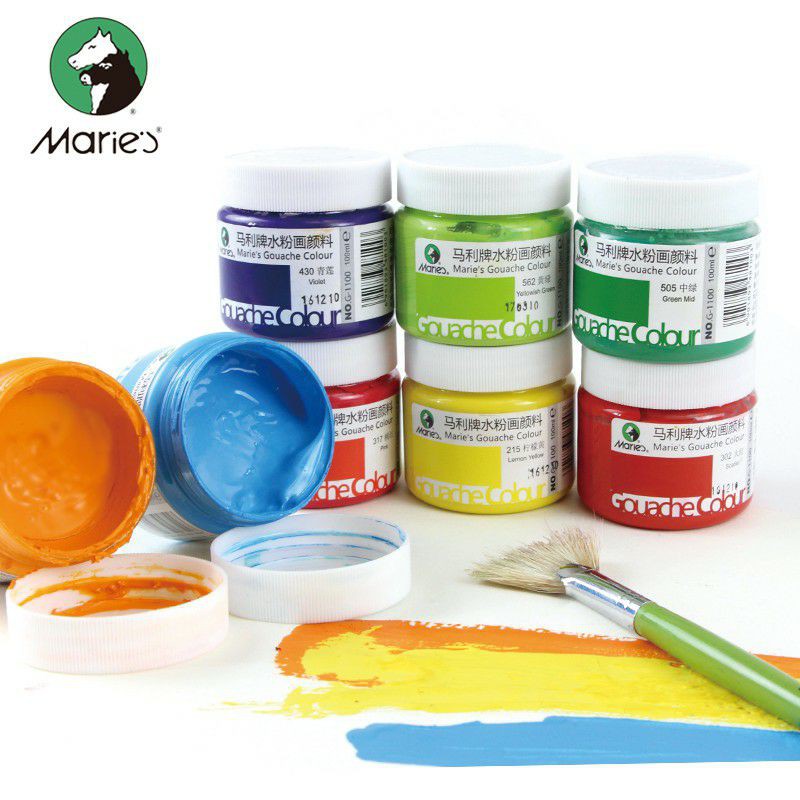 MÀU GOUACHE, Wát, Màu Bột Maries 100ml link1