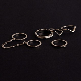 Set 5 nhẫn ngón tay thời trang cho nữ