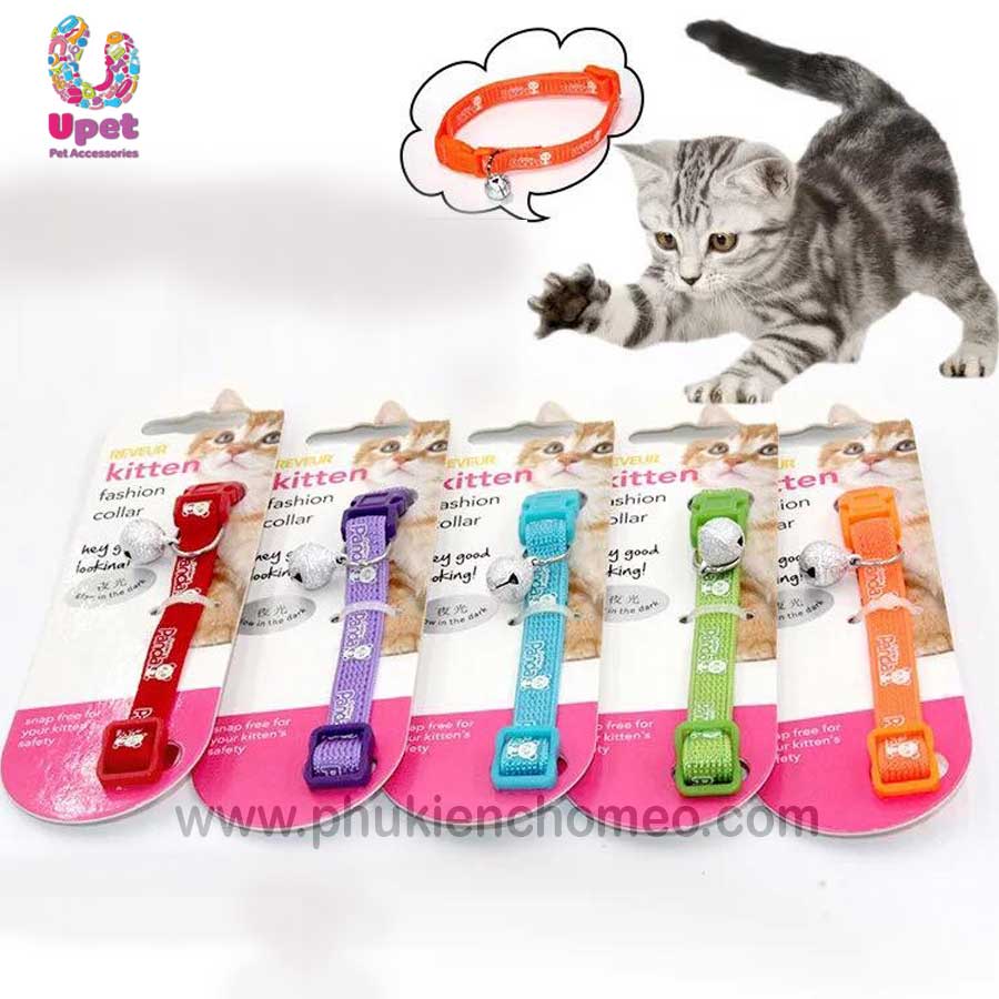 Vòng cổ Panda Kitten cho mèo/ Vòng cổ cho chó mèo nhỏ nhiều màu sắc kèm chuông dễ thương