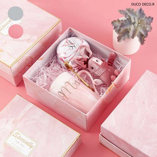 Hộp quà cốc mr mrs thỏ bông - 3 món