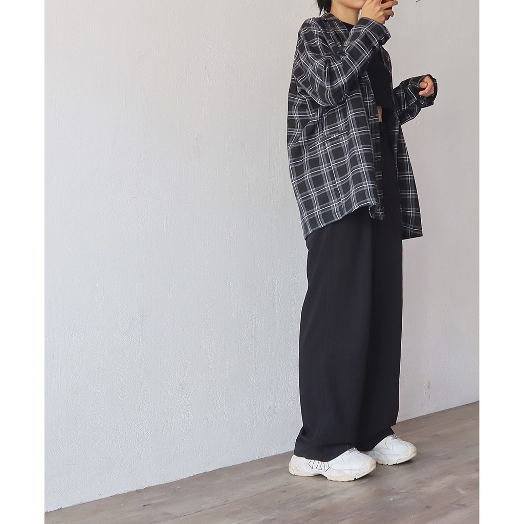 [Qùa Tặng Dây Buộc Tóc Bạn Nhé] QUẦN ĐEN ỐNG RỘNG DÀI 94CM - QUẦN TÂY ỐNG RỘNG SUÔNG PHONG CÁCH HÀN QUỐC (ảnh thật/sẵn) | BigBuy360 - bigbuy360.vn