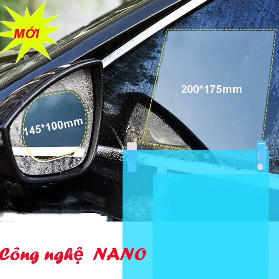 Set 4 miếng dán nano chống đọng nước dùng cho ô tô