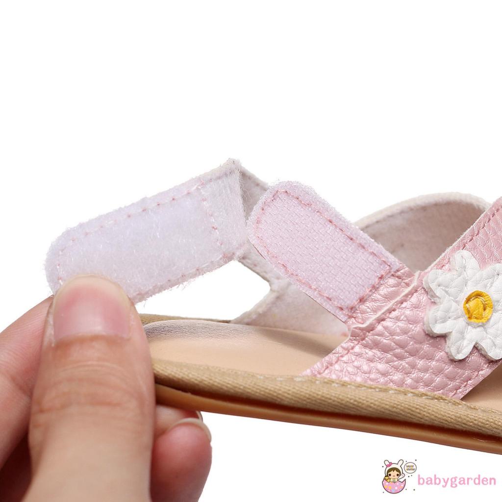 Babygarden-giày Đế Phẳng Chống Trượt Họa Tiết Hoa Thêu Đế Mềm Màu Trắng / Vàng / Hồng Cho Bé Gái