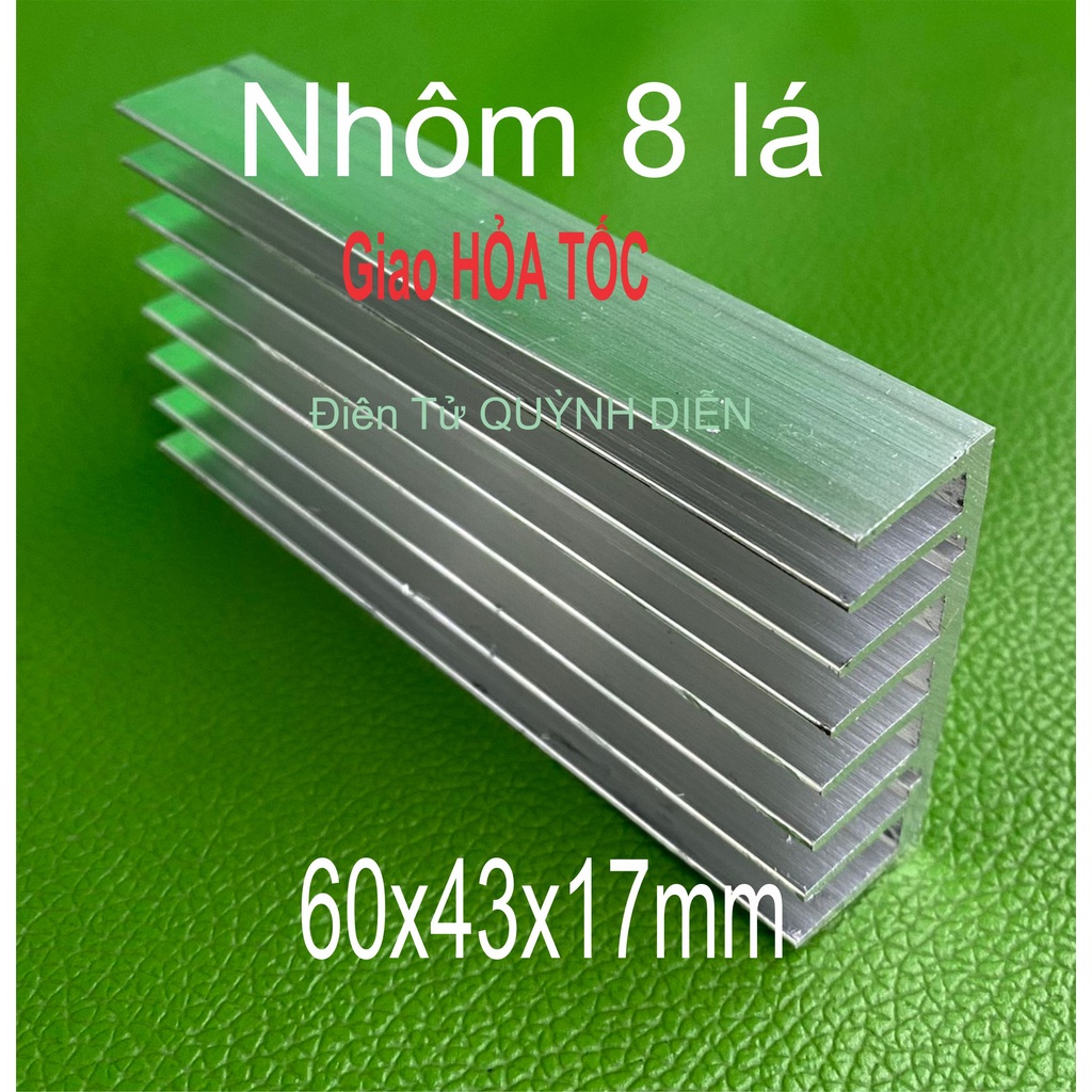 Nhôm Tản Nhiệt 8 Cánh 60x45x17mm