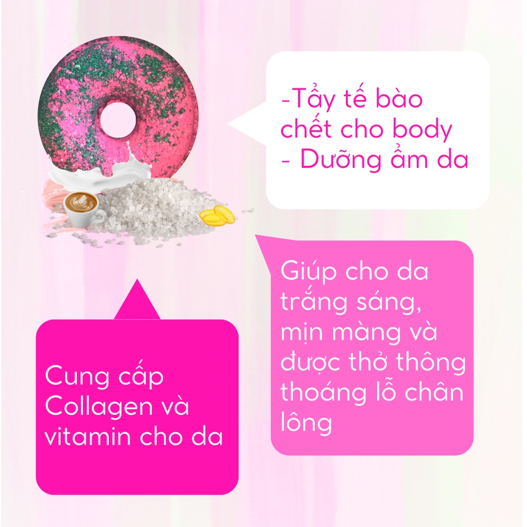 TASTY DONUT [Labbi] Bath bomb / Viên sủi bồn tắm / Bom tắm / Viên thả bồn tắm / Bathbomb