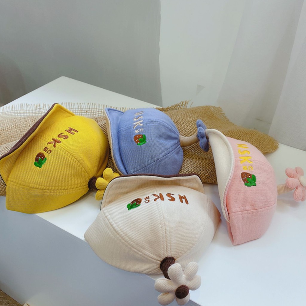 Mũ Lưỡi Trai Họa Tiết Chữ Thêu Đáng Yêu Cho Trẻ Em